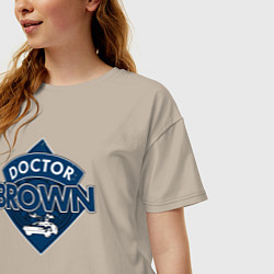 Футболка оверсайз женская Doctor Brown, цвет: миндальный — фото 2