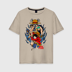 Женская футболка оверсайз One Piece run