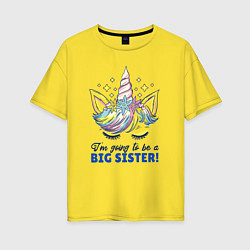 Женская футболка оверсайз Im going to be a big sister