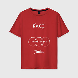 Женская футболка оверсайз JIMIN FACE Set Me Free