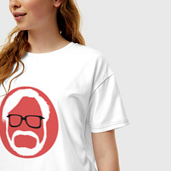 Футболка оверсайз женская Мастер Миядзаки, цвет: белый — фото 2