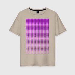 Женская футболка оверсайз Фиолетовая россыпь