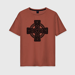 Женская футболка оверсайз Кельтский крест