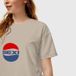 Футболка оверсайз женская Pepsi sexi, цвет: миндальный — фото 2