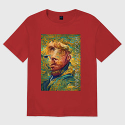 Женская футболка оверсайз Abstract Vincent van Gogh - surrealism self-portra