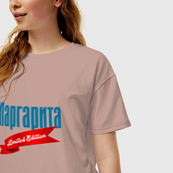 Футболка оверсайз женская Маргарита - ограниченный выпуск, цвет: пыльно-розовый — фото 2