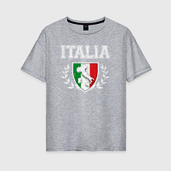 Женская футболка оверсайз Italy map