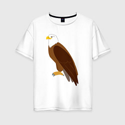 Женская футболка оверсайз Красивый орёл