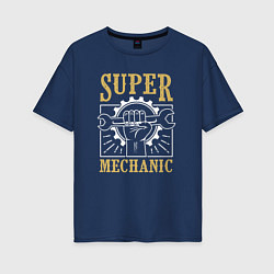 Женская футболка оверсайз Super mechanic