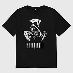 Женская футболка оверсайз STALKER противогаз
