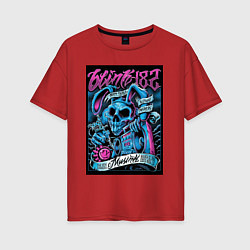 Женская футболка оверсайз Blink 182 рок группа