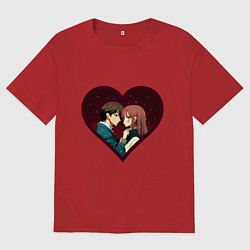 Женская футболка оверсайз Love story