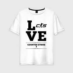 Женская футболка оверсайз Counter-Strike 2 love classic