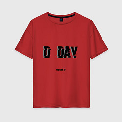 Футболка оверсайз женская D DAY Agust D, цвет: красный