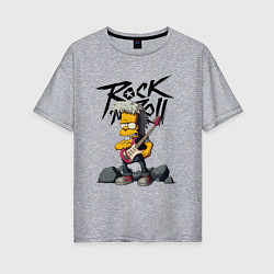Женская футболка оверсайз Simpsons Rock