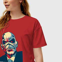 Футболка оверсайз женская They can change metal, цвет: красный — фото 2