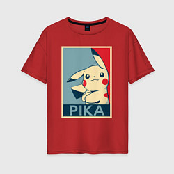 Женская футболка оверсайз Pika obey