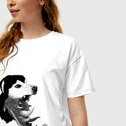 Футболка оверсайз женская The Thing - husky, цвет: белый — фото 2