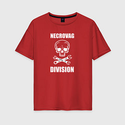 Женская футболка оверсайз Necrovag white division