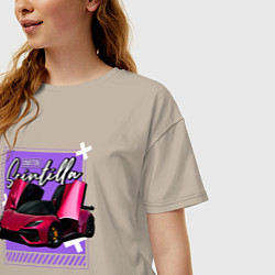 Футболка оверсайз женская Сivetta scintilla drive, цвет: миндальный — фото 2