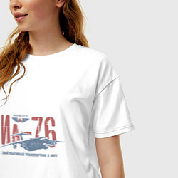 Футболка оверсайз женская Ил76, цвет: белый — фото 2
