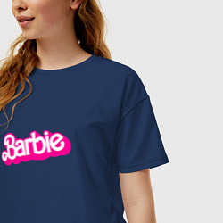 Футболка оверсайз женская Барби Фильм, цвет: тёмно-синий — фото 2