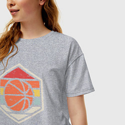 Футболка оверсайз женская Basket Baller, цвет: меланж — фото 2