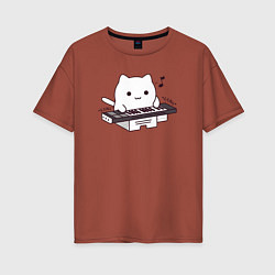 Женская футболка оверсайз Аниме Бонго кот