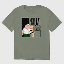 Женская футболка оверсайз Не толстый, а харизматичный Питер Гриффин