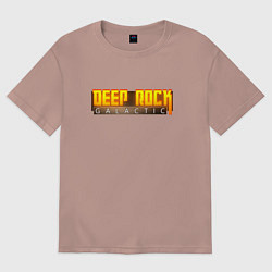 Футболка оверсайз женская Deep Rock Galactic logo, цвет: пыльно-розовый
