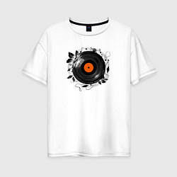 Футболка оверсайз женская Летняя мелодия, цвет: белый