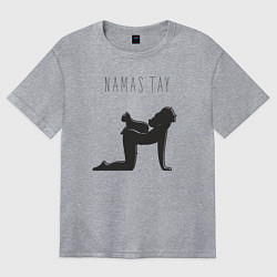 Футболка оверсайз женская Namas tay, цвет: меланж