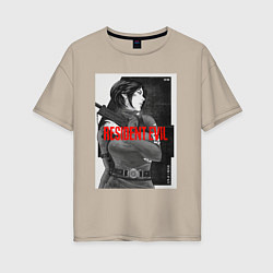 Женская футболка оверсайз Ада Вонг - Resident evil