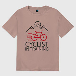 Футболка оверсайз женская Велотренирока, цвет: пыльно-розовый