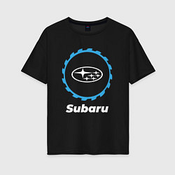 Футболка оверсайз женская Subaru в стиле Top Gear, цвет: черный