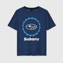 Женская футболка оверсайз Subaru в стиле Top Gear