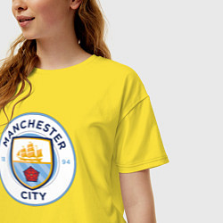 Футболка оверсайз женская Manchester City FC, цвет: желтый — фото 2