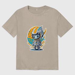 Женская футболка оверсайз Маленький инопланетянин