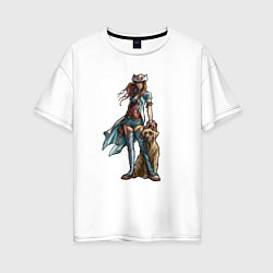 Женская футболка оверсайз Fable II Героиня