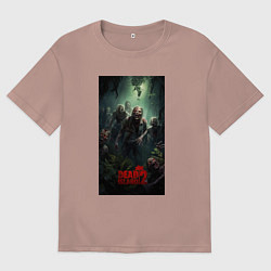 Женская футболка оверсайз Зомби на острове