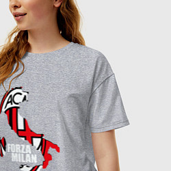Футболка оверсайз женская Forza Milan, цвет: меланж — фото 2