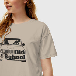 Футболка оверсайз женская BMW old school, цвет: миндальный — фото 2