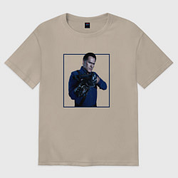 Футболка оверсайз женская Ashley J Williams - Зловещие мертвецы, цвет: миндальный