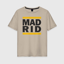 Футболка оверсайз женская Run Real Madrid, цвет: миндальный