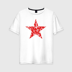 Футболка оверсайз женская Star USSR, цвет: белый