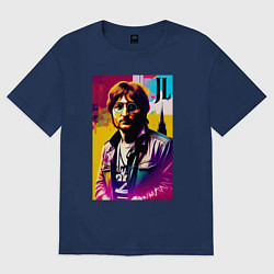 Футболка оверсайз женская John Lennon - world legend, цвет: тёмно-синий