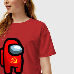 Футболка оверсайз женская Among USSR, цвет: красный — фото 2