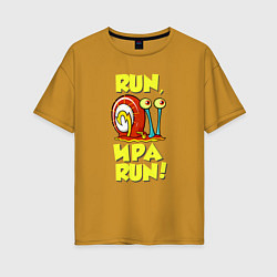 Женская футболка оверсайз Run Ира run