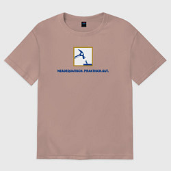 Женская футболка оверсайз Neadequatish praktish gut