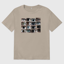 Женская футболка оверсайз Разнообразие глаз
